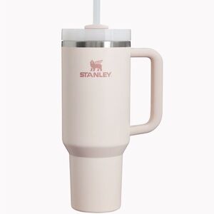 Stanley Cream-Pink Insulated Travel Mug with Handle